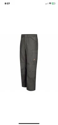 Red Cap Industrial Cargo Pants Grey Men's Work Tag 34x36. - Image 1 of 2