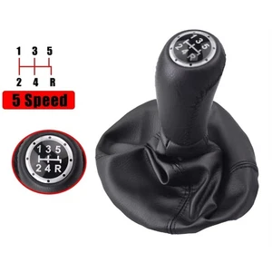 5 Speed Manual Leather Shift Knob Cover for Fiat PUNTO 188 MK2 Car Interior - Picture 1 of 8