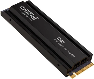 Crucial T500 1TB SSD PCIe Gen4 NVMe M.2 Internal Gaming PS5 SSD with Heatsink - Afbeelding 1 van 7