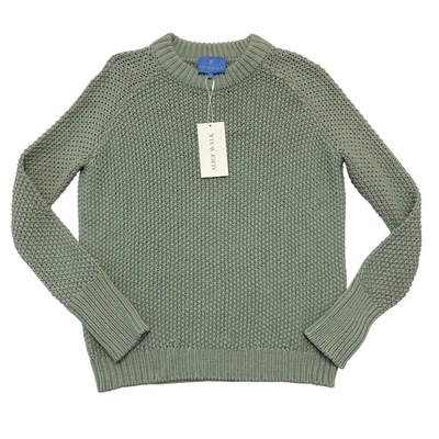 Alice Walk Cotton Chunky Knit Fisherman Sweater Size Small New NWT Sage Green - Image 1 of 4