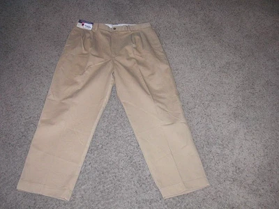 PANTALONES DANIEL CREMIEUX bronceado plisado algodón estilo puños 38x29 etiquetas nuevas $58 Foto 1 de 4