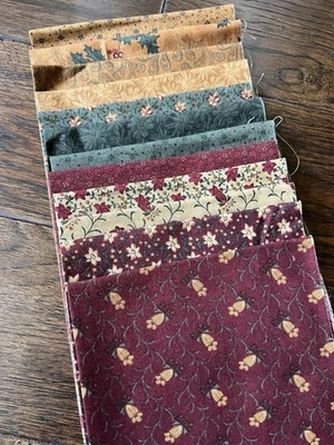 Lot 13 MODA Kansas City Troubles -Variety Fabric- 12 Fat Eighths (18”x 10”) VTG - Image 1 of 4