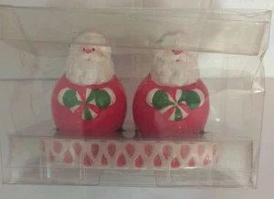 3pz Shaker Sale Pepe in Ceramica Babbo Natale Menta Piperita con Piatto 09 - Foto 1 di 6