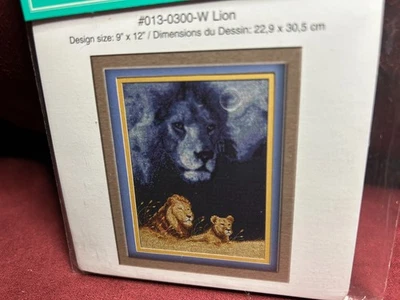 JUST-A-CHART Paper graph only LION Janlynn's Counted Cross Stitch - Image 1 of 3