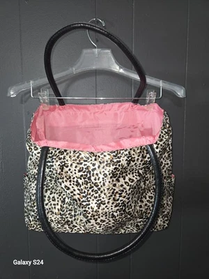 Bolso de Mano Raro Nuevo con Etiquetas Fit For The Cure Wacoal Rosa Estampado de Leopardo 10.5" X 17.5" Foto 1 de 4