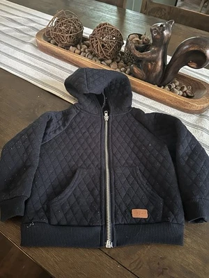 Chaqueta negra acolchada 7 for All Mankind para niños pequeños talla 18 meses Foto 1 de 4