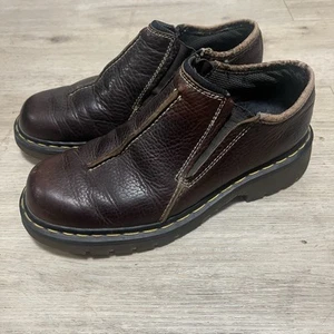 Dr. Martens 9729 Braun Leder Herren Größe 8 Hergestellt in England Slipper Schuhe Punk Oi! - Bild 1 von 11
