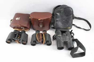 Vintage Opticron 8x42 & Carl Zeiss 8x30 Binoculars Etc Working w/ Some Cases x 3 - Image 1 of 4