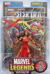 MARVEL LEGENDS Collection_ELEKTRA 6 inch figure with Comic Book_Series 4_New_MIP - Picture 1 of 4