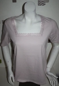 T-Shirt / Pulli Gr 36/38 S flieder "bonprix" NEU Häkel Ausschnitt - Bild 1 von 1