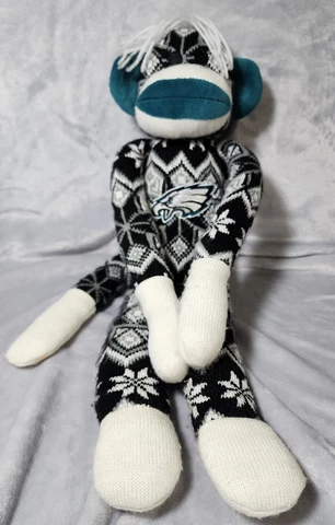Philadelphia Eagles Sock Monkey Plush Stuffed Animal NFL pictures description Cover