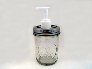 Einmachglas Seifenpumpe Einmachglas Lotion Pumpe - Ball Marke Rustikal Landhaus Deko - Bild 1 von 2