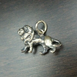 Schöner Vintage Mid Century Sterling Silber Löwe Anhänger - Bild 1 von 7