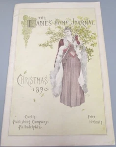 VINTAGE, ANTIQUE 1890 COMPLETE LADIES HOME JOURNAL CHRISTMAS MAGAZINE, FASHIONS - Picture 1 of 12