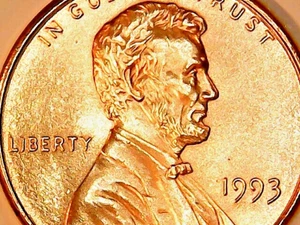 1993 American Cent Beautiful BU Red Lincoln Memorial Philadelphia Mint Penny - Picture 1 of 11