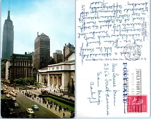 Public Library, New York City, NY Vintage Chrome PC 1956 - Foto 1 di 1