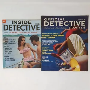 Inside Detective September 1965 + Official Detective Stories März 1966 Vintage - Bild 1 von 7