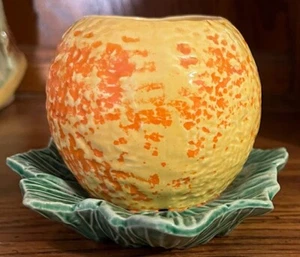 McCoy Orange-on-Leaf Planter, HNH "Top 100" Item, Vintage 1950s, GVC - Picture 1 of 5