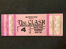 The Clash Ticket Unused Oct 4 1979 Armadillo World Headquarters Austin