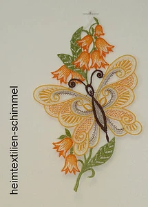 PLAUENER BORDADO Foto de ventana PRIMAVERA Decoración MARIPOSAS Verano FLORES - Imagen 1 de 1