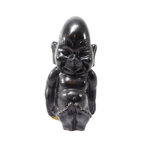 Mystery Vintage Hawaiian Tiki God Figurine Black Lava 6.5" - Picture 1 of 9