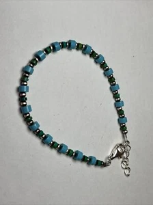 Navajo Pearl And Turquoise Bracelet With Extender - Picture 1 of 5