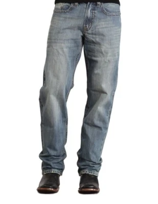 Stetson Western Denim Jeans Mens 1520 Medium Wash 11-004-1520-0030 BU - Image 1 of 3