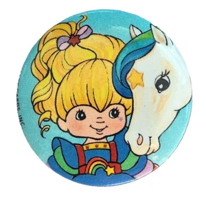 Hallmark BUTTON PIN Rainbow Brite Vintage HORSE Starlite 1983 PINBACK - Picture 1 of 3