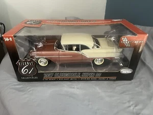 1957 Oldsmobile Super 88 Cutlass Diecast 1/18 Bronze/White Highway 61 - Picture 1 of 9