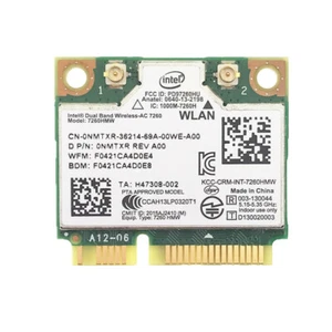 Intel Wireless-AC 7260 7260HMW 802.11AC Dual Band BT4.0 PCIe Half Mini Wifi Card - Picture 1 of 2