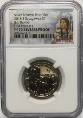 2018 S SACAGAWEA Dollar NGC PF70 REVERSE💥FLAWLESS QUALITY💥FIRST RELEASE! - Image 1 of 4