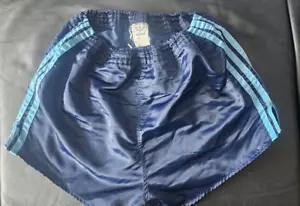 Adidas Nylon Shorts Vintage 80’S D5 MEDIUM Sprinter Shiny Satin Retro Glanz - Picture 1 of 7