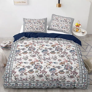 Soft Floral Doona Quilt Duvet Cover Set Queen King Size Bedding Set Pillowcases - Picture 1 of 9