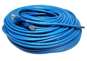 100FT 100 FT RJ45 CAT6 CAT 6 HIGH SPEED ETHERNET LAN NETWORK BLUE PATCH CABLE - Picture 1 of 2