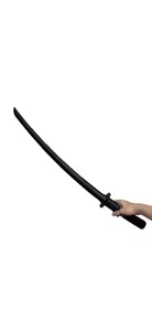Toy Sword Samurai Katana Black Stretchable Cosplay Toy Retractable Ninja Sword - Picture 1 of 5
