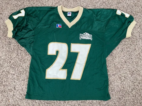 Vintage Colorado State Rams CSU Mountain West Green #27 Large USA Jersey VTG EUC Cover