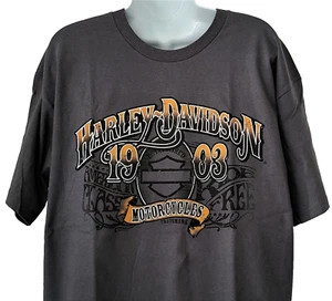 HARLEY DAVIDSON SS Hemd grau 1903 Bar Shield Ride Free Classic Brustumfang 45 Zoll Herren L - Bild 1 von 9