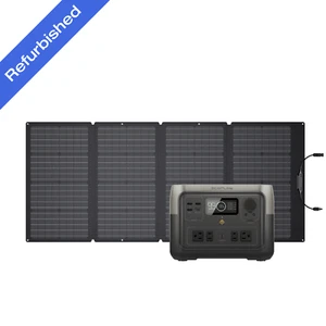 Générateur solaire EcoFlow RIVER 2 Max 512Wh + 160W panneau solaire certifié remis à neuf - Photo 1 sur 9
