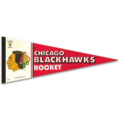 Chicago Blackhawks Felt Pennant 12X30 Nice Quality Not The Cheap Paper Type Cover