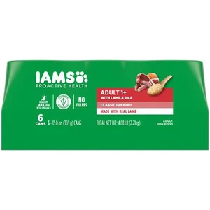 IAMS Proactive Health 13oz Pack of 6 Lamb and Rice Wet Puppy Dog Food - Picture 1 of 11