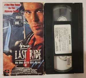 THE LAST RIDE:NO ONE GETS OUT ALIVE (VHS 1991) RARE-ACTION HORROR THRILLER - Picture 1 of 8