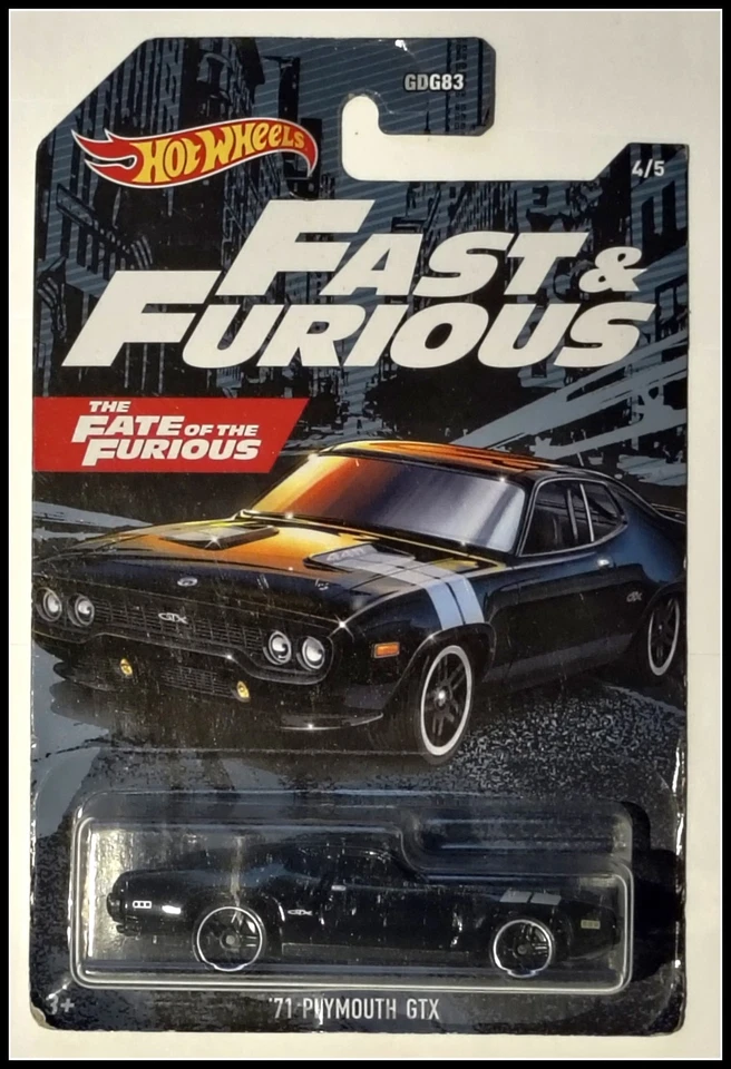 Hot Wheels Fast & Furious Black '71 Plymouth GTX 4/5 Package Issues - Image 1 of 1