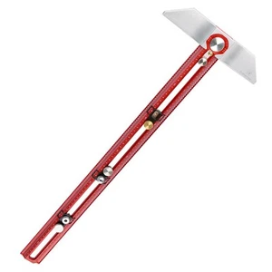 Hooked ON Wood MT-2465 PRO Scriber Marking T Square Ruler Aluminum Alloy Hole... - Picture 1 of 9
