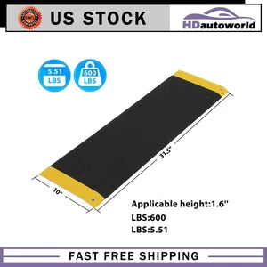31.5''L 10''W Aluminum Ramp - 600lbs Load Capacity Anti-Slip Surface - Picture 1 of 5