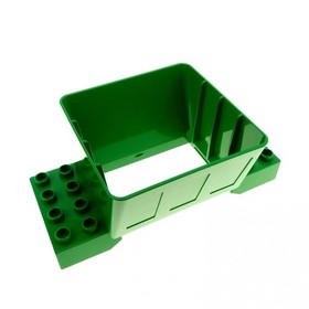 1x Lego Duplo Ball Track Hopper 2x4 Green Chute Railway 3266 4129959 31025
