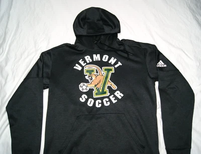 Adidas Vermont Catamounts Fútbol Sudadera con Capucha Hombre Medio Negro Canguro Bolsillo Foto 1 de 4