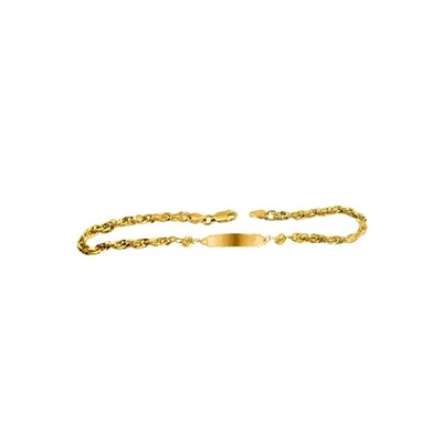 Unique ID 10" Soft Rope chain Anklet Brace  Genuine 1/20 14K yellow Gold Filled  - Image 1 of 4