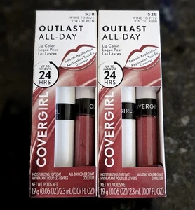 (2) Color de labios Covergirl 538 WINE TO FIVE Outlast All-Day ¡NUEVO EN CAJA! - Imagen 1 de 2