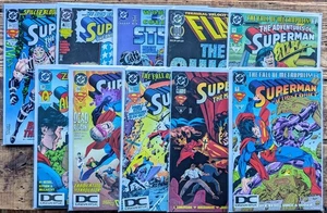 DC UNIVERSE LOGO Variant 10 Book Lot HTF VF/VF+ Flash Superman Superboy 1990s - Picture 1 of 13