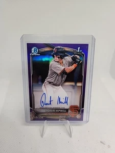 2025 Bowman Chrome Robert Hipwell Purple /250 1st Bowman Auto Giants CPA-RH - Bild 1 von 3